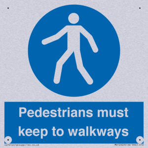  Pedestrians must keep to walkways